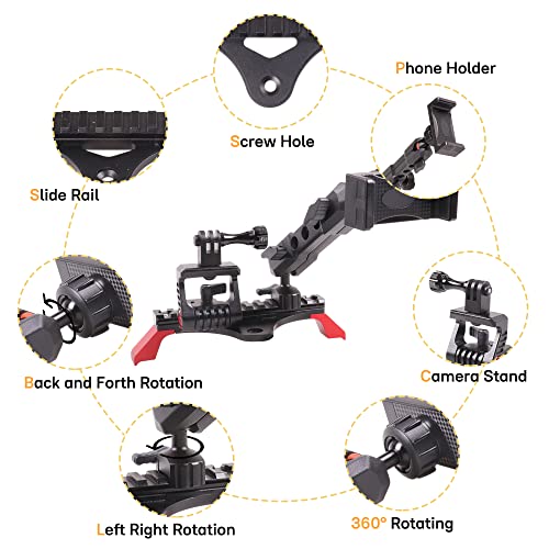 JHD-TOGO-Dash-Phone-Holder-and-Camera-Mount-Holder-with-Picatinny-Rail-for-2021-2022-Ford-Bronco-Phone-Holder-and-Locking-Action-Camera-Mount-Interior-Accessories-360-Adjustable