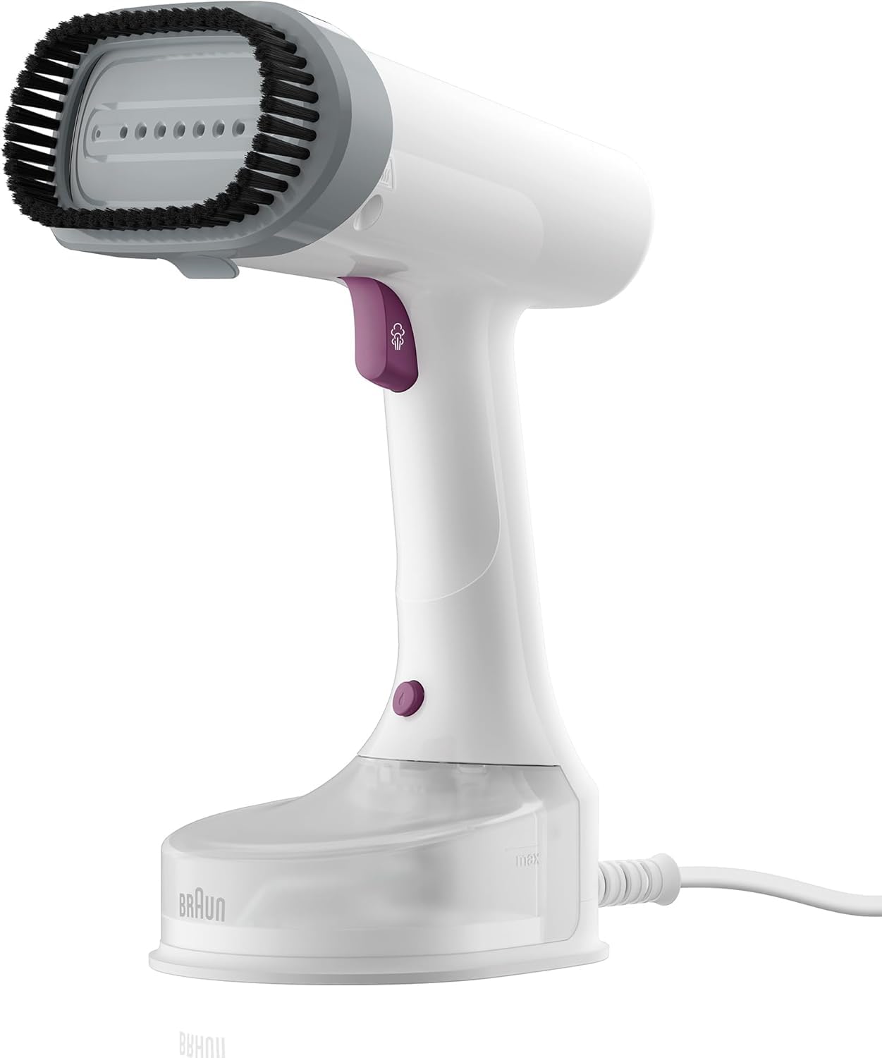 Braun QuickStyle 5 GS5011PU, Tireur Vertical avec Première Plaque au Monde avec Technologie Dual FreeGlide 3D, Chauffage Rapide, Vapeur 22 g/min, Capacité Réservoir 150 ml, 1200 W, Blanc/Violet