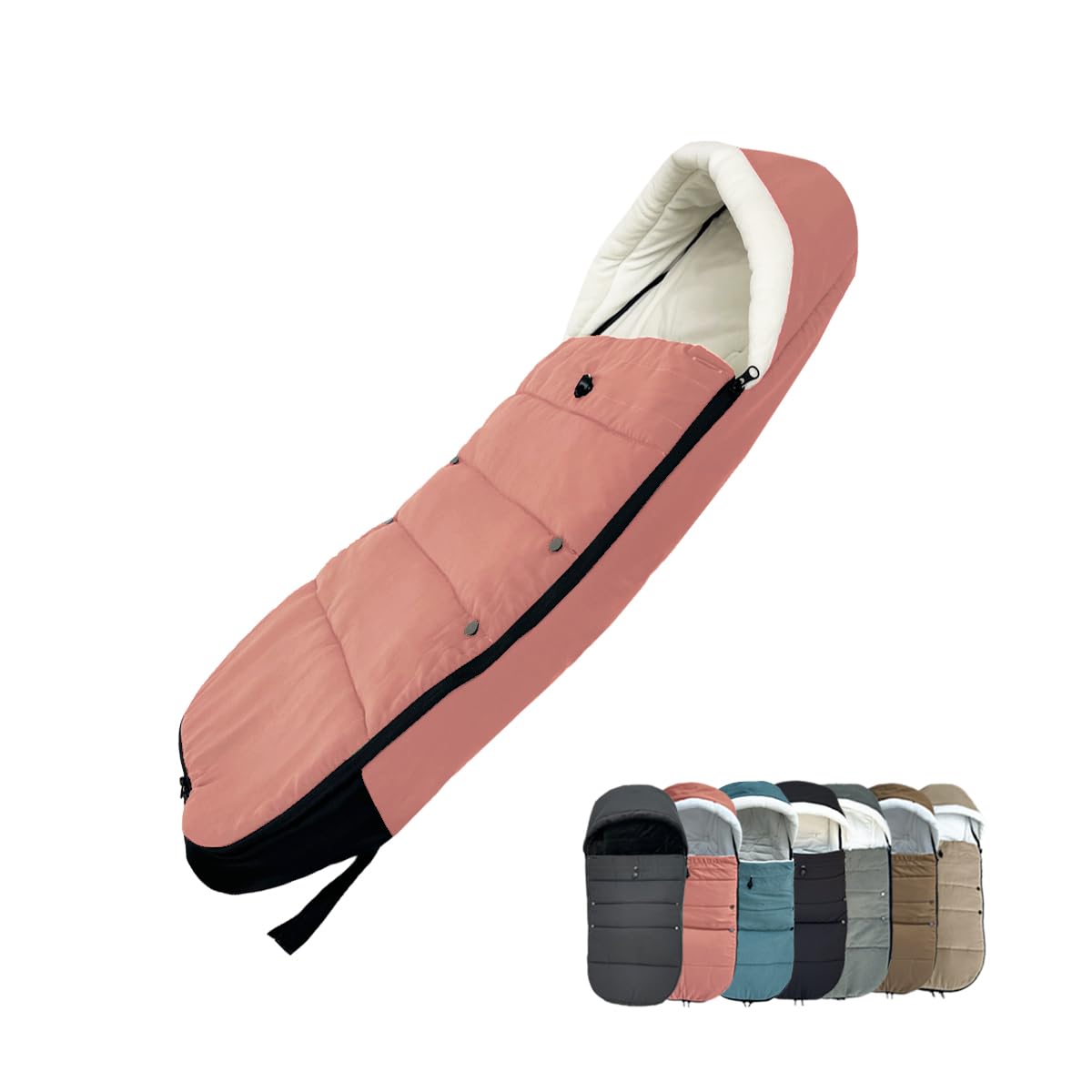 Universal Pushchair Footmuff for Babyzen YOYO/YOYO2 & Bugaboo, Waterproof Fabric Base, Easy-Clean