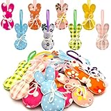 24 Pieces Easter Bunny Hanging Ornament Felt Rabbit Spring Easter Hanging Bunny Ornaments Handmade Cotton Rabbit Decorations for Easter Home Wedding