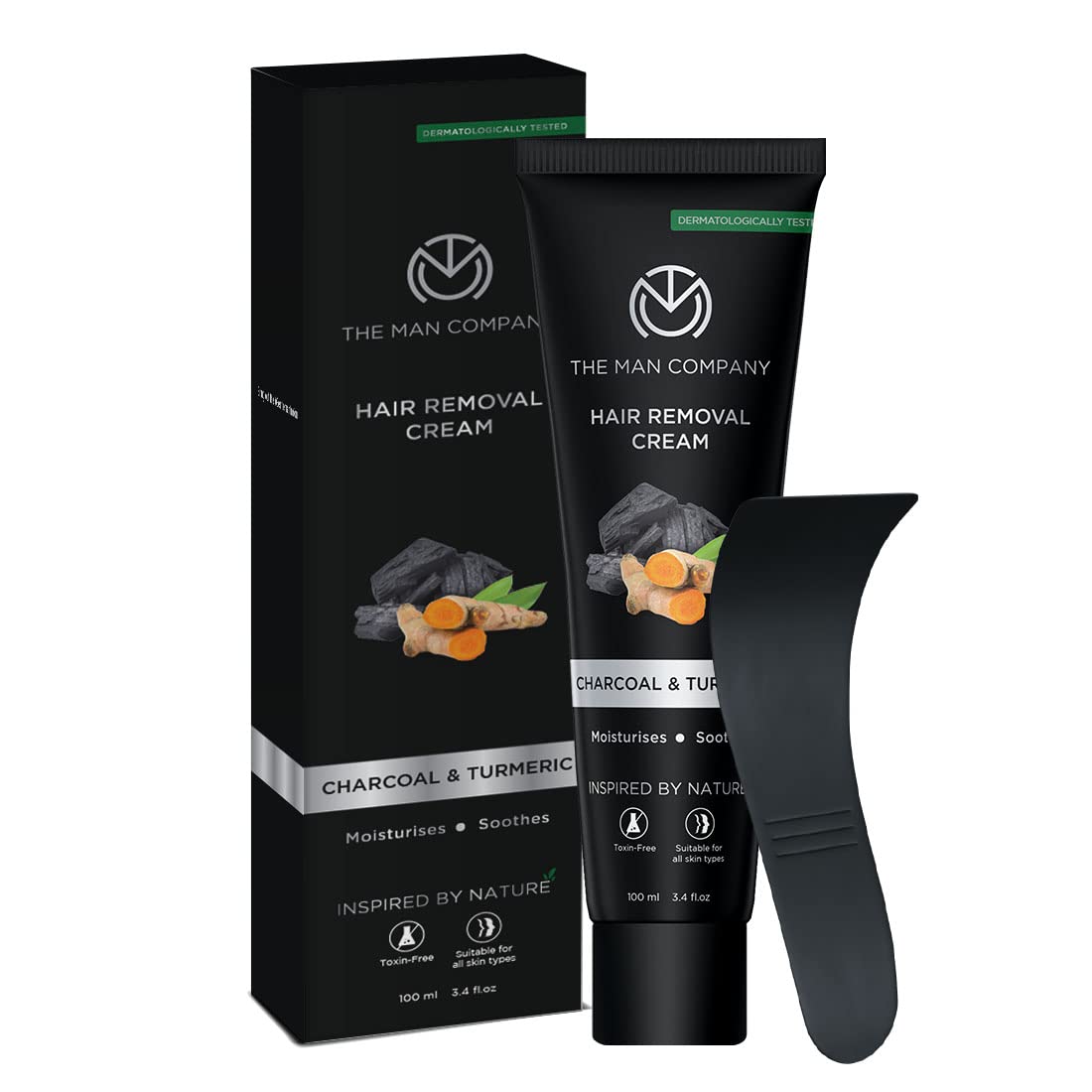 The Man Company Hair Removal Cream for Men | Removes Unwanted Hair in Just 5 Minutes | 24 Hours Hydration | Enriched with Charcoal & Turmeric | Dermatologically Tested | For All Skin Types - 100gm (B09X34X296) Amazon Price History, Amazon Price Tracker