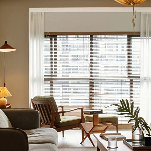 Persianas venecianas de bambú con elevación vertical regulable para ventanas del hogar 3