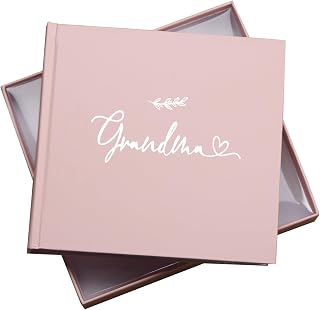 Grandma Leaf Design Memories Photo Album, Holds 50 6x4 inch Photos, 18.5x19.5cm, Pink