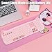 TISHLED Wireless Keyboard and Mouse Combo, Cute Cat Ear 110-Key Membrane Keyboard and 4-Key Optical Mouse Set Silent Keys for Win/Mac/PC/Laptop, Batteries Included, Sweet Pink