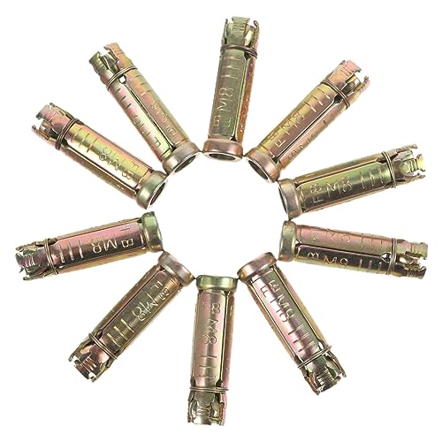 UKCOCO 10piezas Anclaje De De Expansión Knurled Para Fijaciones Para Construcción y Reparaciones Sólidos