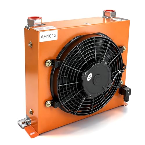 AH1012T-CA 12VDC Industrial Hydraulic Oil Cooler 120W 100L/min Fan Radiator