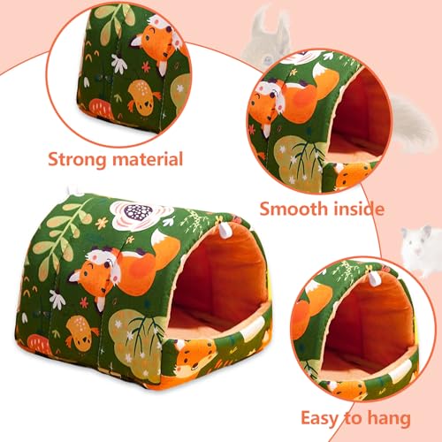 2 Stück Meerschweinchen Bett, Waschbar Meerschweinchen Höhle Versteck Meerschweinchens Kuschelhöhle Hamsterkäfig Zubehör für Hamster Zwergkaninchen Chinchillas Lgel Frettchen