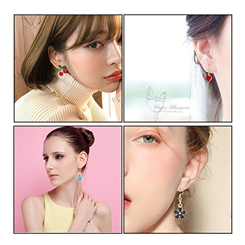 Bearals 100 Pieces Assorted Gold Plated Enamel Pendants, Necklace Bracelet Charms for DIY Jewelry Making and Crafting