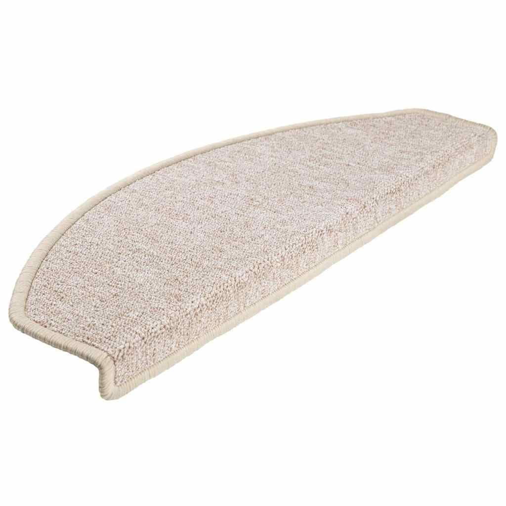 30er Set Treppenmatten Taupe 65x24cm Halbrund Stufenmatten rutschfest Trittschutz Treppenstufen Abdeckung Schalldämmend Treppenschutzmatte
