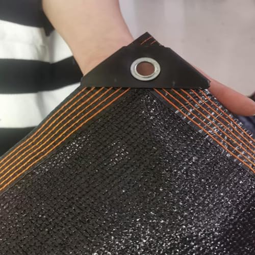 Invernadero malla de sombra exterior negra con 90% sombreado resistente al calor de jardín 6