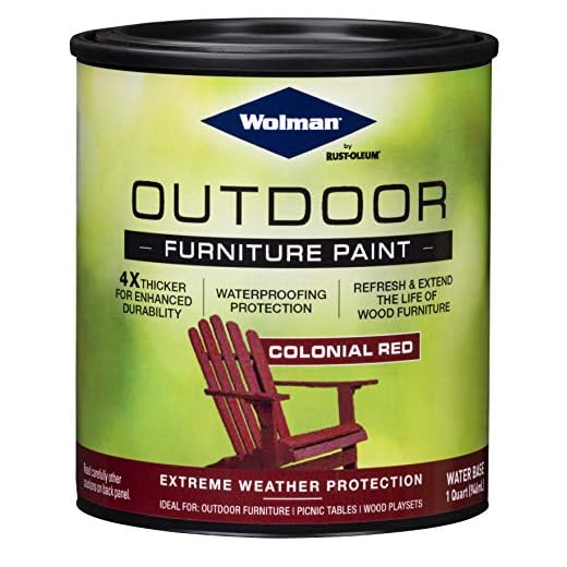 Wolman 360350 Outdoor Furniture Paint, Quart, Colonial Red 12 Fl Oz (Pack of 1)