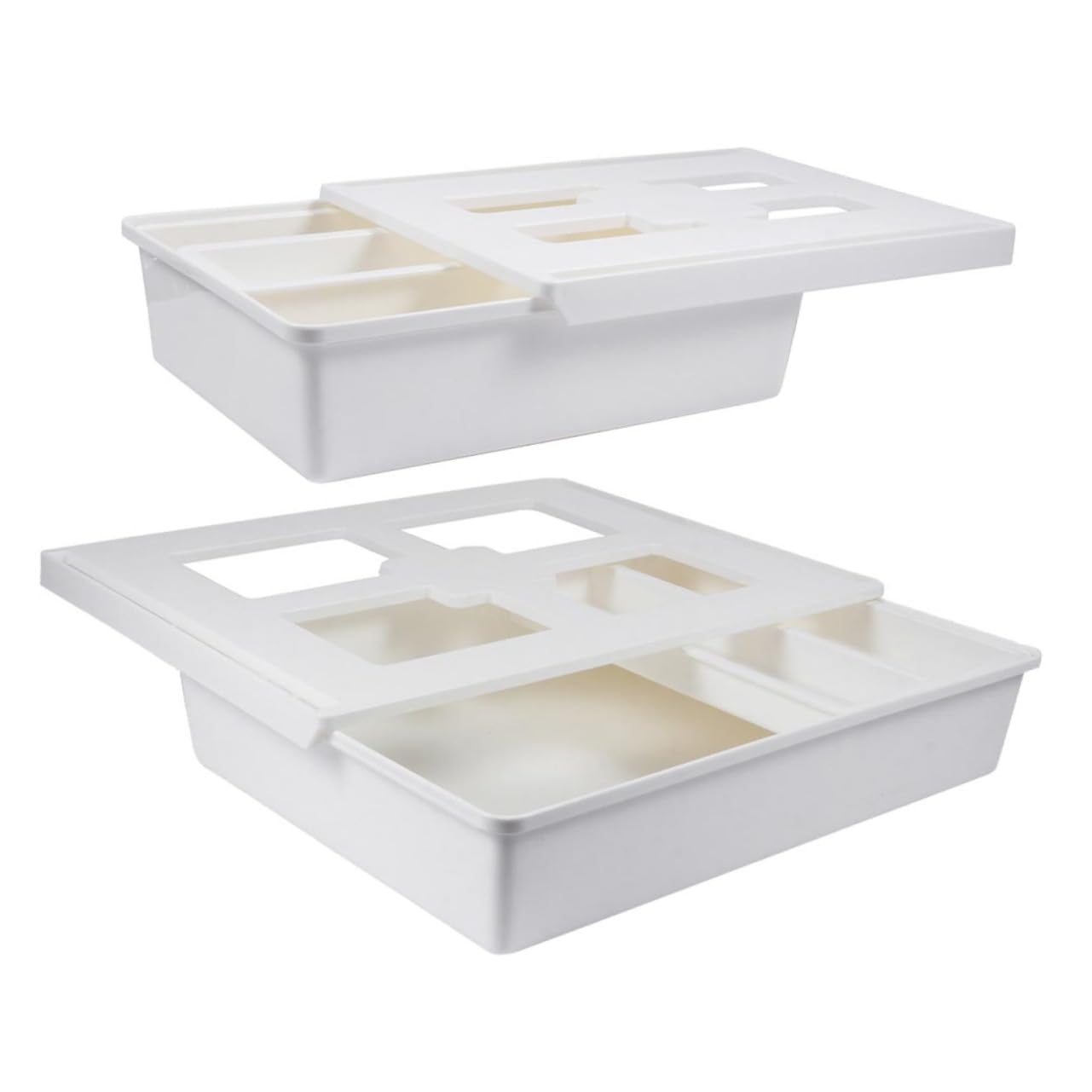 SHINEOFI 2pezzi Sottotavolo Estraibile in Materiale di Organizer per Cancelleria e Articoli per Ufficio Cassetto Invisibile per Scrivania Contenitore Portaoggetti Nascosto