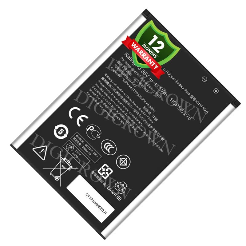 Image of Original C11P1501 Battery Compatible for Asus Zenfone 2 Laser (ZE550KL, ZE551KL, ZE600KL, ZE601KL) - (3000mAh) - 1 Year Warranty