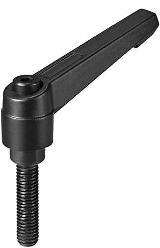 Miniatura 1 de uxcell M8 x 1.260 in Mango de sujeción ajustable Palanca de sujeción Rosca Botón de trinquete macho roscado Perillas de bloqueo Tornillo giratorio