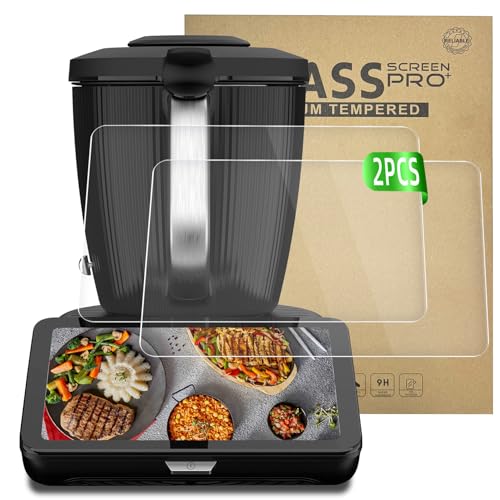 Displayschutzglas für Thermomix TM7 2 Stück Schutzfolie Display aus Gehärtetem Glas 9H Ultra-klar/Anti-Kratzer/Anti-Fingerabdruck/Blasenfreie Montage Passgenaues Schutzglas Zubehör fürs TM7 Display