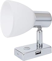 Vista 7 de Luz de lectura de 12 V, interior de caravana, 2.2 W, con puerto USB (5V/2A), diseñada para lectura, caravana, autocaravana, interruptor táctil Cromo