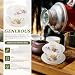 Imagen de SHINEOFI Taza de Té Sopera de Porcelana de Color Claro Estilo Chino Tapa