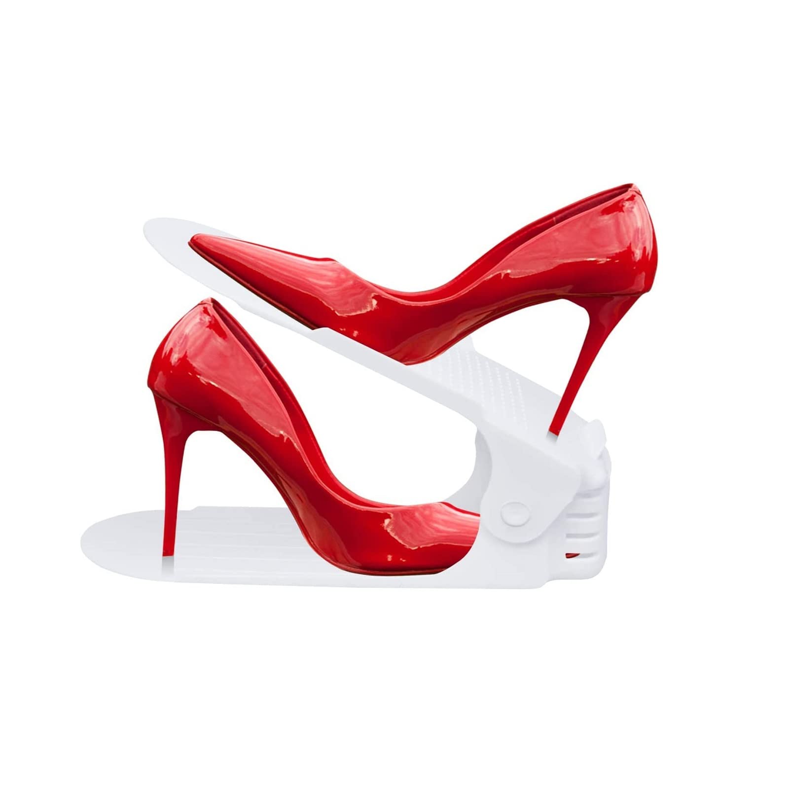Étagères à chaussures réglables pour une entrée soignée : lot de 30 LZQ blanches