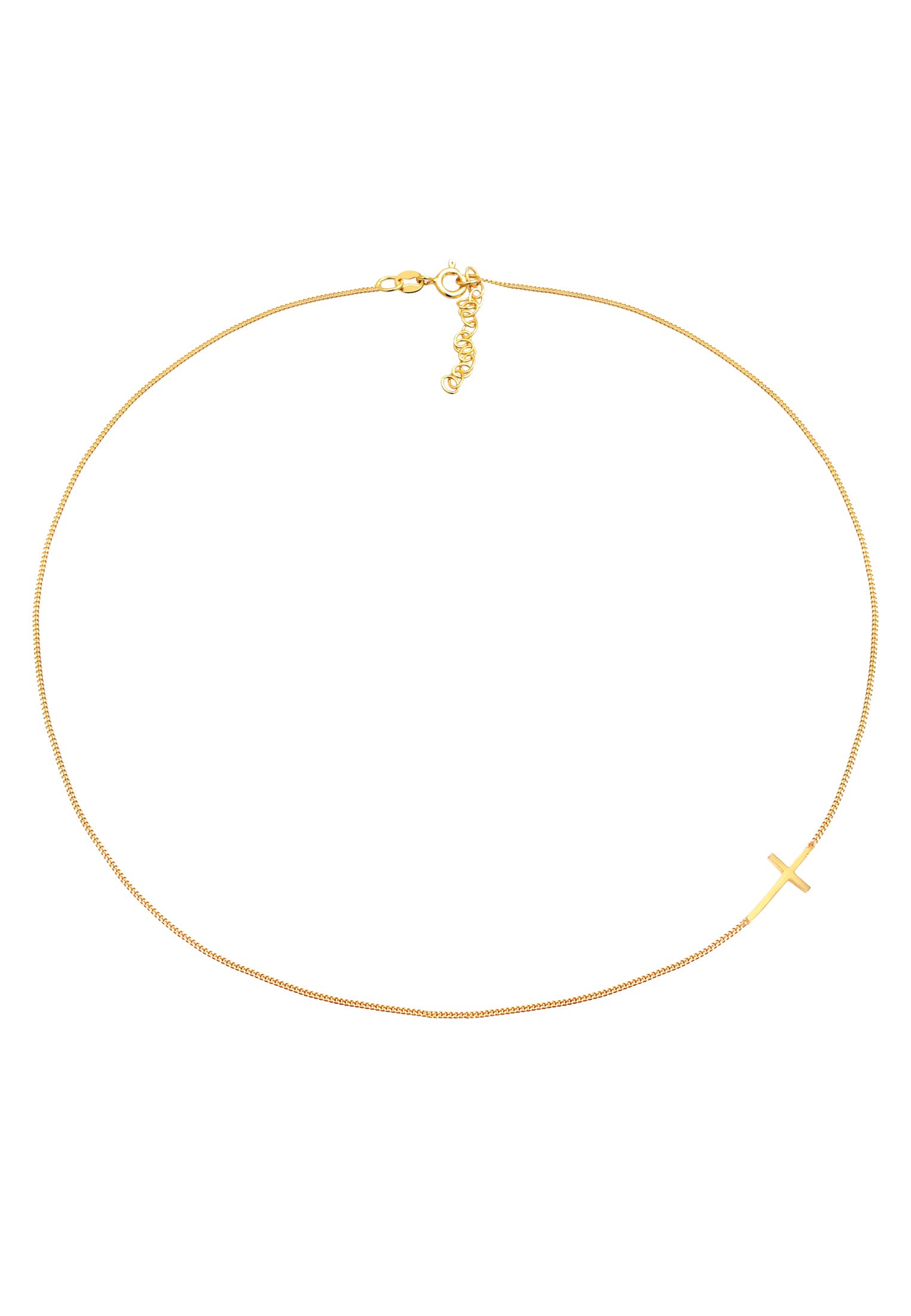 Elli Collares Mujeres Gargantilla Cruz Básica Tendencia Blogger en Plata de Ley 925