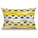 Zestaw 1 poszewek na poduszki 40 x 80 cm poszewka na poduszkę prostokątna dwustronna poszewka na poduszkę, z niewidocznym zamkiem błyskawicznym, na sofę do sypialni kanapy samochodu dekoracja domu (żółta geometryczna) 40 x 80 cm A4145