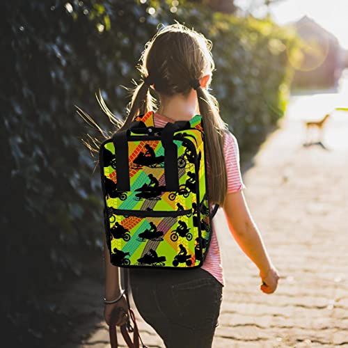 Sac à dos géométrique ajustable pour éviter le mal de dos scolaire