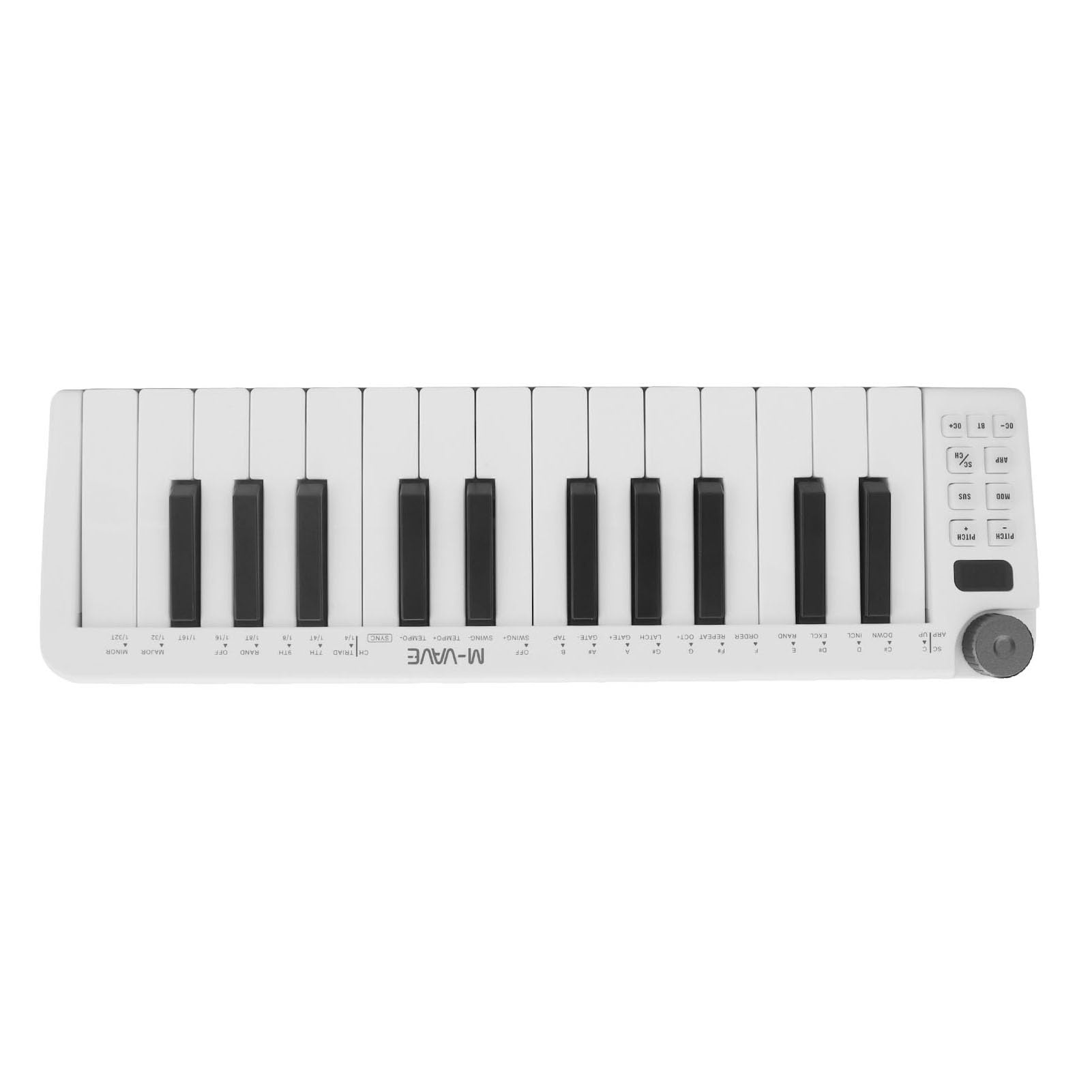 MIDI-Controller, 25 Tasten, kraftempfindlich, kabellos, tragbar, für Musikproduktion, Musiker, Produzenten, Studenten, Home Studio, Live-Aufnahme