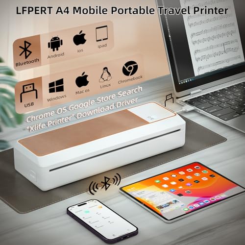 LFPERT P83 Wireless A4 Thermal Portable Printer for iOS & Android - Image 2