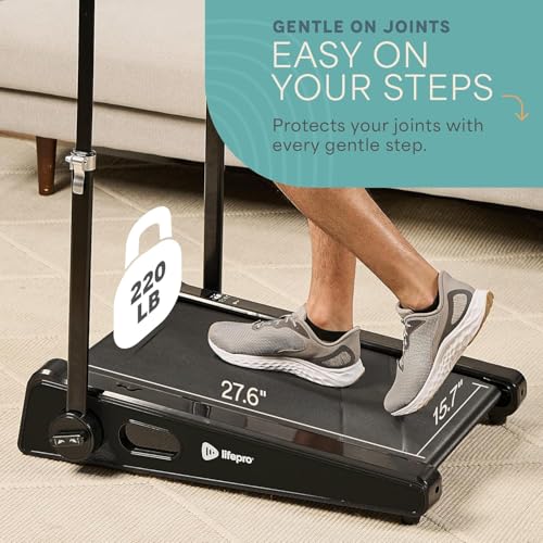 Image of LifePro PacerMini Compact Walking Pad Treadmill with Incline - Under Desk Walking Treadmill for Home Mini Apartment & Office Portable Low Profile Quiet Electric with Remote Control & LED Display