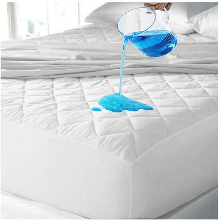 CRAZY WORLD Waterproof Mattress Cover Queen 180GSM Size Bed Mattress Protector Water Resistant - Breathable, Soft and Cool Quilted Bed Cover Cotton Pad with Elastic Fitted 60x78,White
