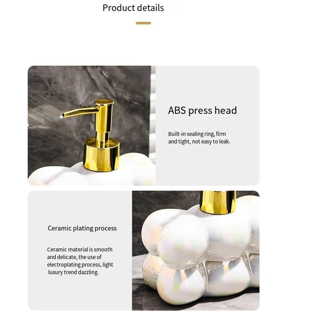 Sope-Spender Leichte Luxus-Händedesinfektionsflasche, Shampoo, Duschgel, Leere Flasche, Waschmittel, Lotion, kreative Spenderflasche, Pressflasche Seifenständer(Silver)