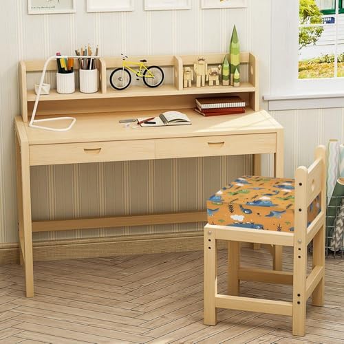 Image of Toddler Booster Seat for Dining Table, KIDUN 4 Inch Heightening Adjustable Booster Seat for Kitchen Chair Boy /Girl.(Buckle /Yellow)