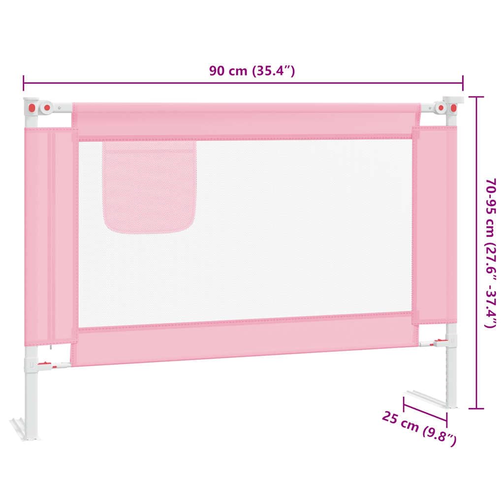 Generisch Kleinkind-Bettschutzgitter Rosa 90x25 cm Stoff,Baby & Kleinkind,Babysicherheit,Baby-Bettschutzgitter,10198