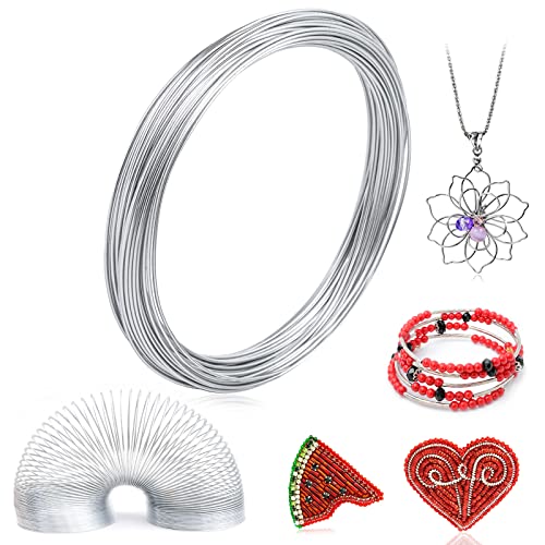 18 Gauge Aluminum Wire for Crafting - 52 Ft Bendable Sculpting Wire, Tarnish Resistant for Jewelry Making, Sculpture &amp; DIY Art Crafts (1mm Thickness)