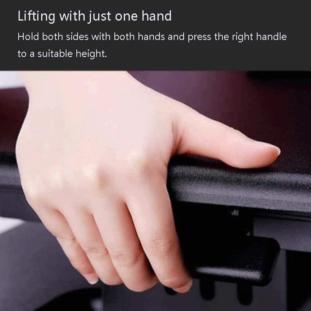 Mobile Standing Desk Mobile Height Adjustable Table Stand Up Desk Cart with Sliding Keyboard Tray Computer Workstation Rolling — view 7