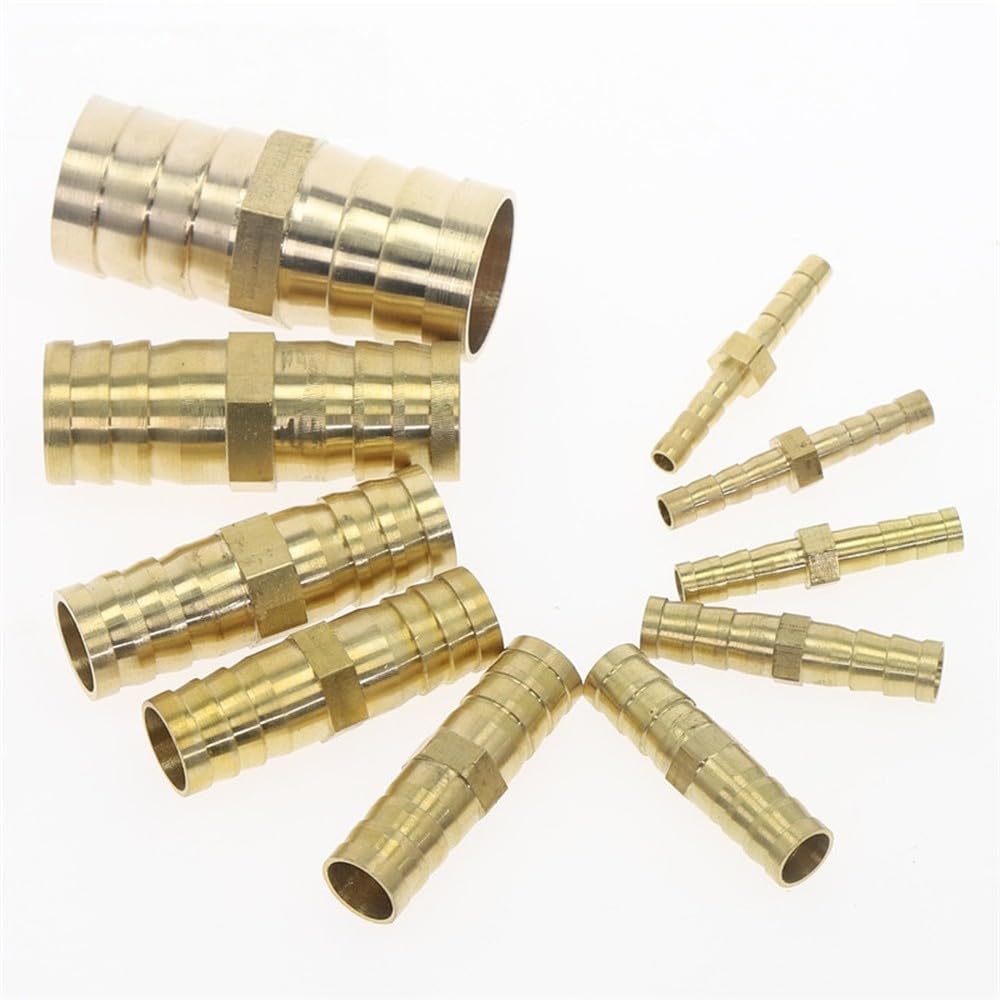 Raccord droit en laiton pour tuyau d'arrosage, embout cannelé égal, diamètres 4 mm, 5 mm, 6 mm, 8 mm, 10 mm, 12 mm, 16 mm, 19 mm et 25 mm, adaptateur/