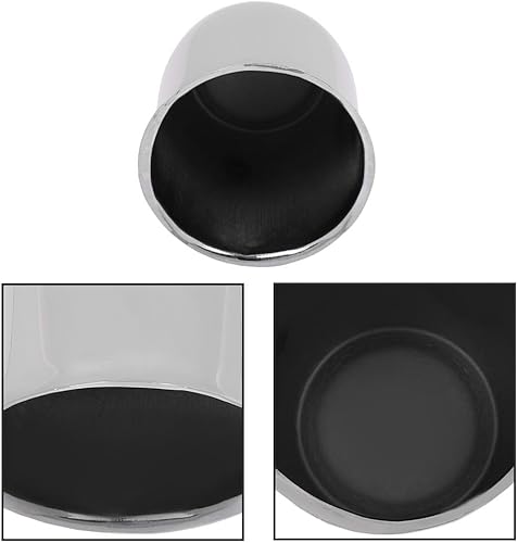 Miniatura 5 de CHEDA 4 tapas centrales de rueda cromadas para llantas de remolque de 3 14 pulgadas, 3.25 pulgadas, orificio central, rayado ligero