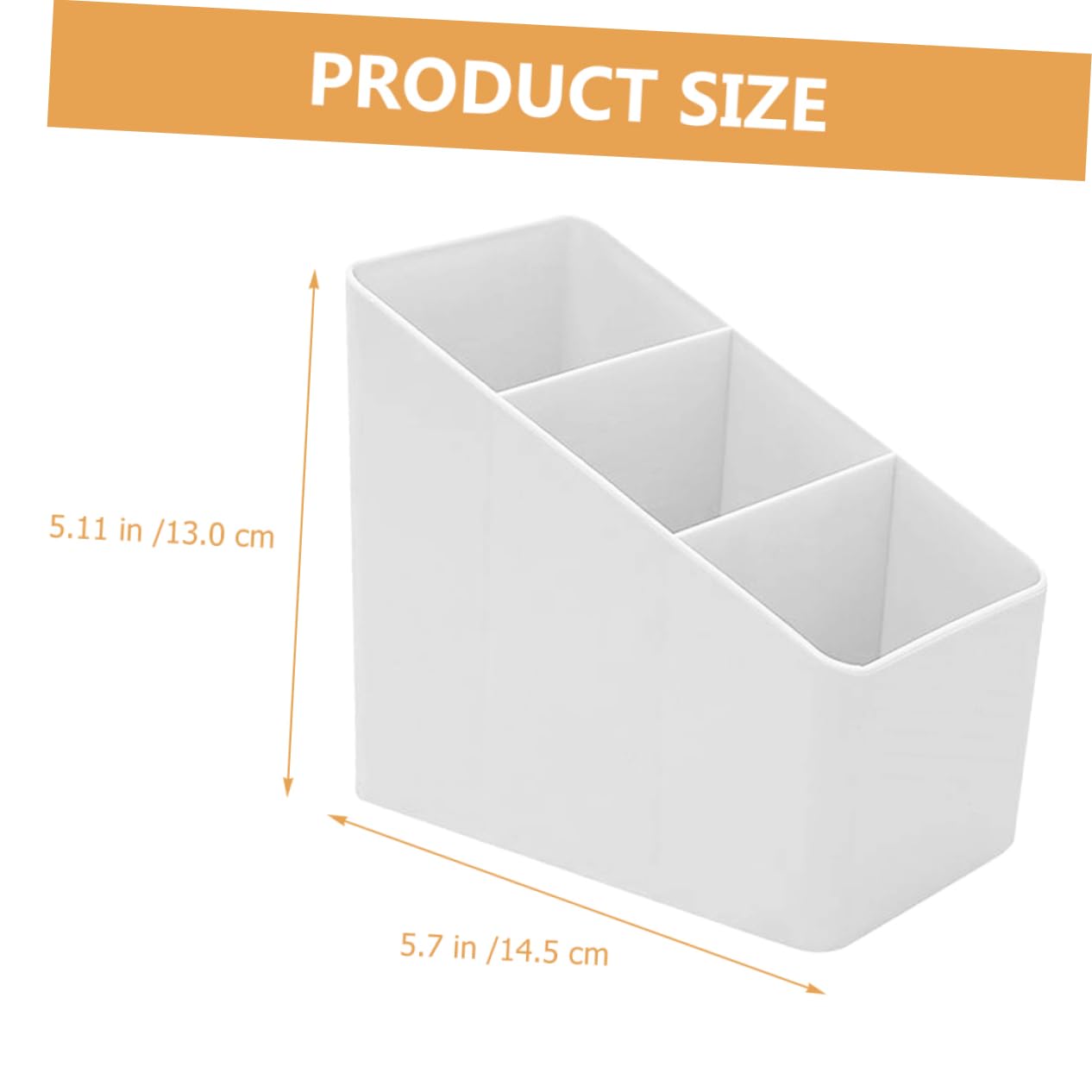 GALPADA Organizer 3 Scomparti Bianco Per Scrivania – Porta Trucchi, Telecomandi E Cancelleria In Plastica