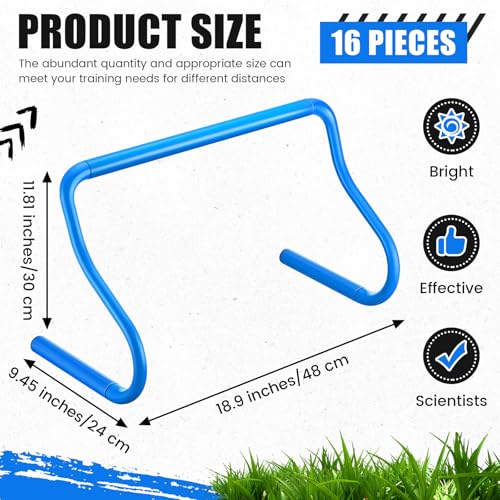 16 pcs 1234 speed agility training hurdles large size detachable agility hurdles hurdles training equipment set for athletes soccer basketball
