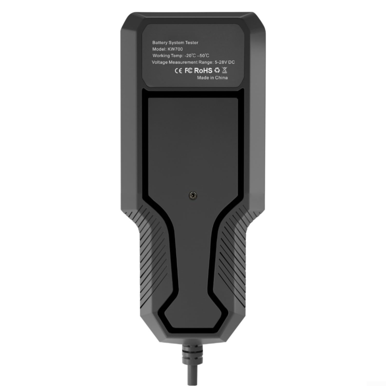 KW700 - Tester per batteria da 12 V/24 V per auto e moto, analizzatore con stampante per AGM GEL per efb piombo-acido, resistenza interna CCA test sistema di ricarica di avviamento, schermo LCD a