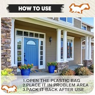 Squirrel Repellent Outdoor Garden, Chipmunk Repellent Outdoor, Squirrel Repellent for Attic, Safe for Kids and Pets, Keep Squirrels Away from Gardens, Attics, Garages & Bird Feeders – 8 Pack