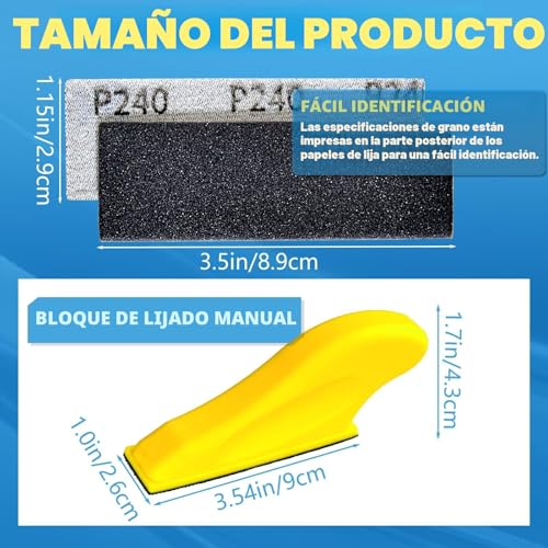 Miniatura 2 de 75 Piezas Papel De Lija, Surtido Papel De Lija 120 To 5000 Grits,90 X 30 Para Lustramuebles De Madera, Metal De Abrillantar Coche