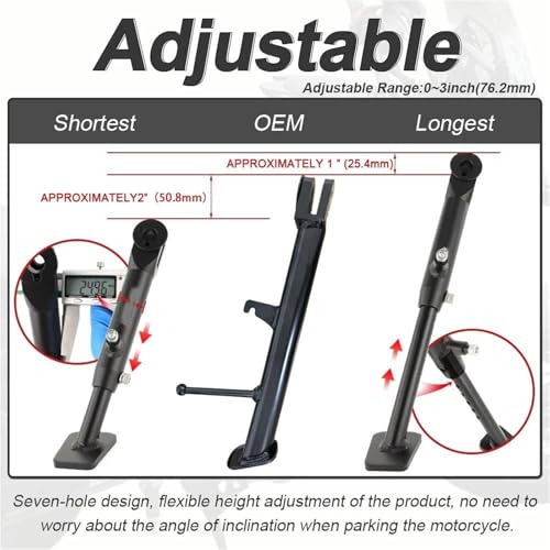 Support de latéral réglable moto anti-basculement CNC - 3