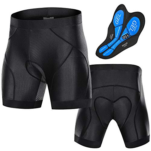 mewmewcat Homens Shorts acolchoados para bicicleta com alças antiderrapantes para as pernas Ciclismo