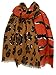 Price comparison product image Purple Possum® Leopard Print Scarf Animal Print Zebra Stripes Wrap Ladies Silver Sparkly Large Shawl (Orange)