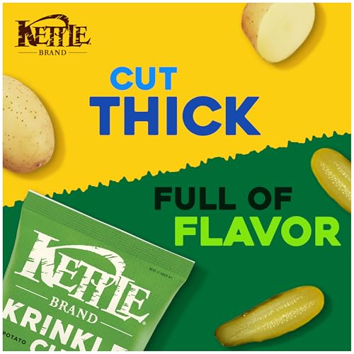 Kettle Brand Potato Chips, Krinkle Cut, Dill Pickle Kettle Chips, 7.5 Oz image 4