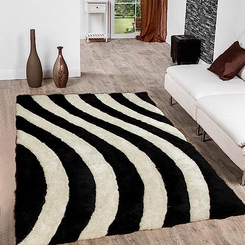 Image of Modern Quality Carpet /Trending Design Hand Woven Fluffy Rug /Mats for Bedroom /Dinning Hall /Living Room 2-inch Thick [Size 6x9 feet]
