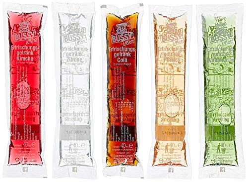 Bussy Mix Wassereis Schleck Drinks 1x 50 Stück gemischte Sorten Sommer Eis