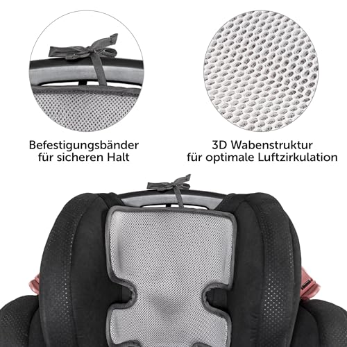 Zamboo Atmungsaktive Sommer Sitzeinlage- Universal Sitzauflage für Kinderwagen, Buggy und Kindersitz - Kühlt und schützt den Sitzbezug vor Flecken - Grau