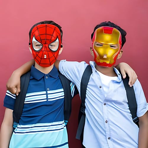 Image of Wanna Party Superhero Mask for Kids-Set of 4 Super hero for Pretend Play Role Pay, Cosplay Costume Mask for Kids