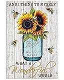 Photo Gallery signchat wonderful world jar bee divertente decorazione da parete poster decorazione da parete cartello in metallo 20,3 x 30,5 cm Photo Gallery signchat wonderful world jar bee divertente decorazione da parete poster decorazione da parete cartello in metallo 20,3 x 30,5 cm